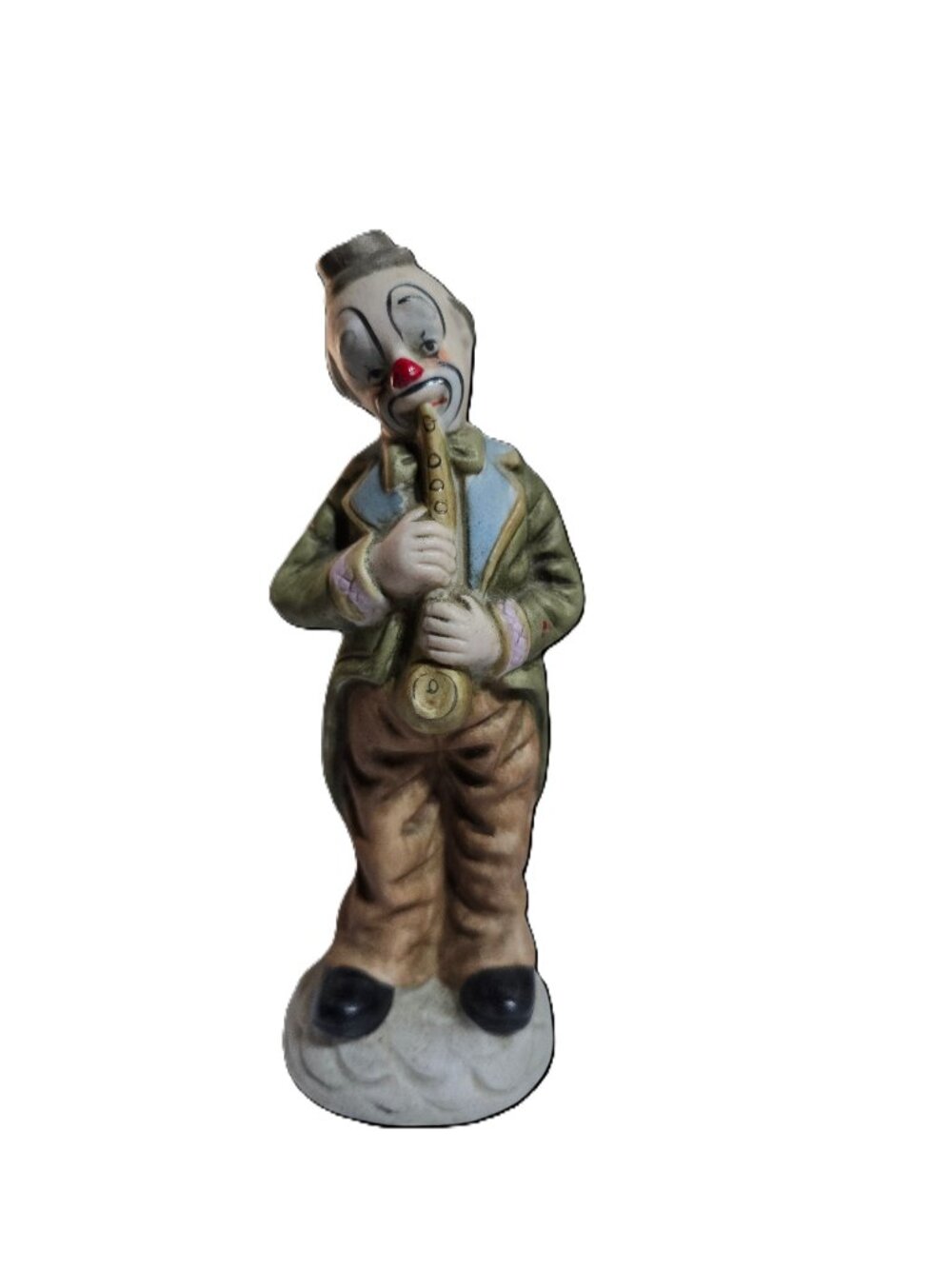 Vintage Hobo Clown Playing Saxaphone 1970's